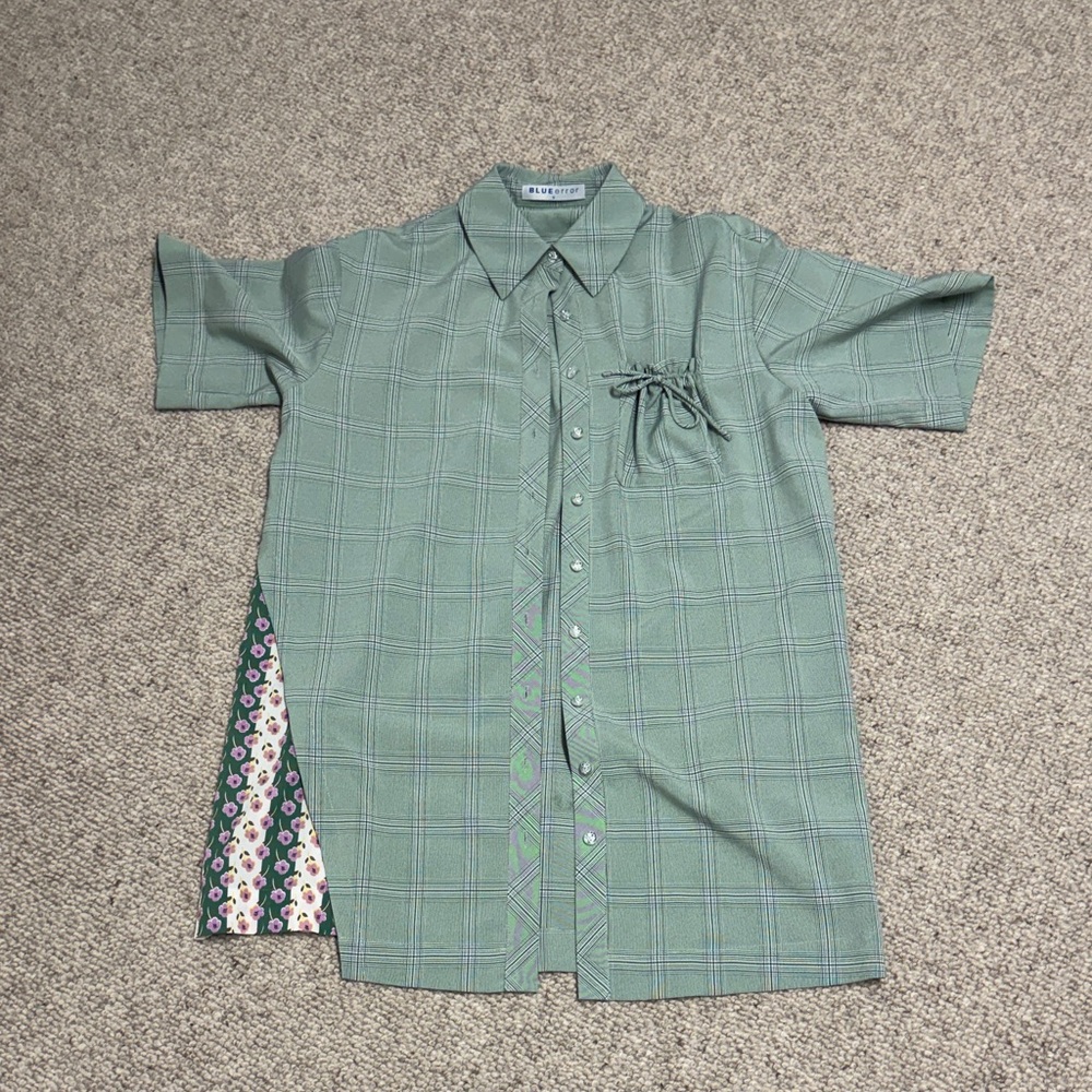 Stylish Green Checkered Women's Mini Dress